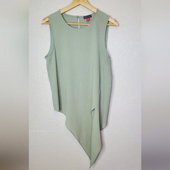 Vince Camuto Mint Green Asymmetrical High-Low Sleeveless Blouse Top Size Small - Picture 1 of 5